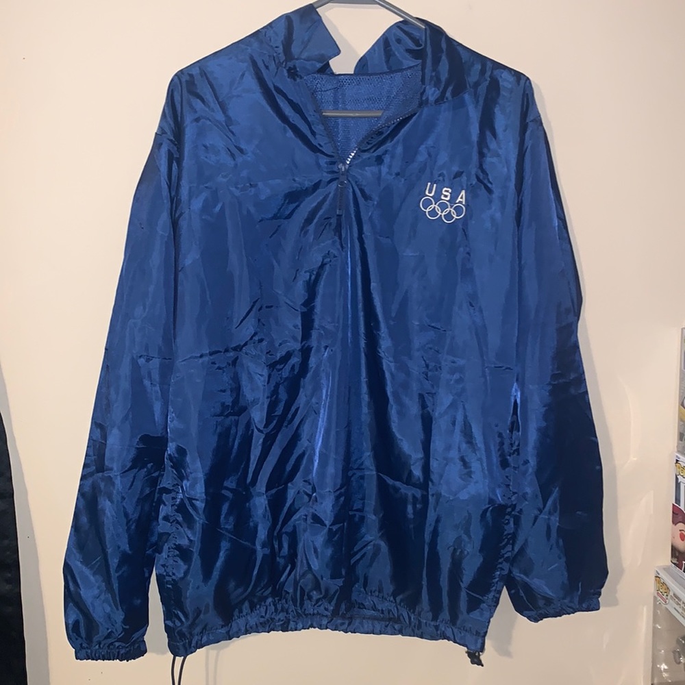 USA Olympic Medium Vintage Navy Windbreaker